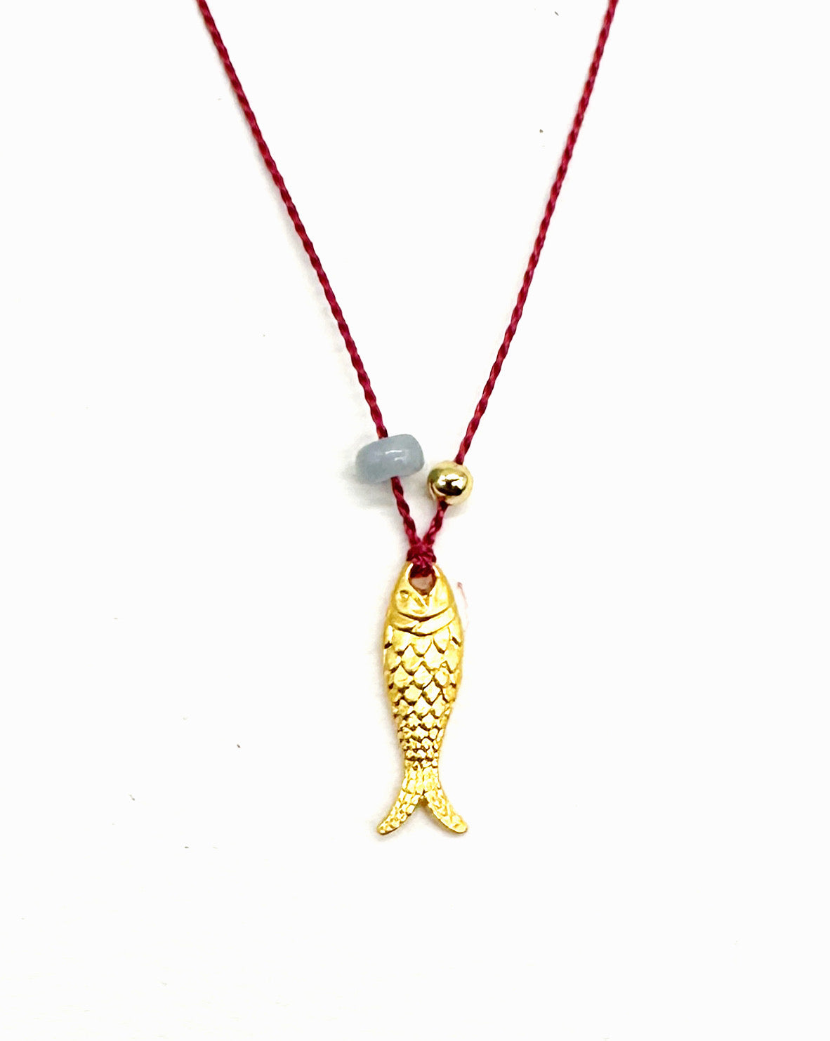 Fish on Garnet Silk