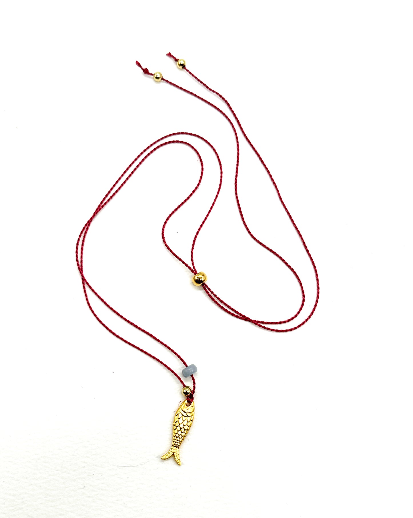 Fish on Garnet Silk