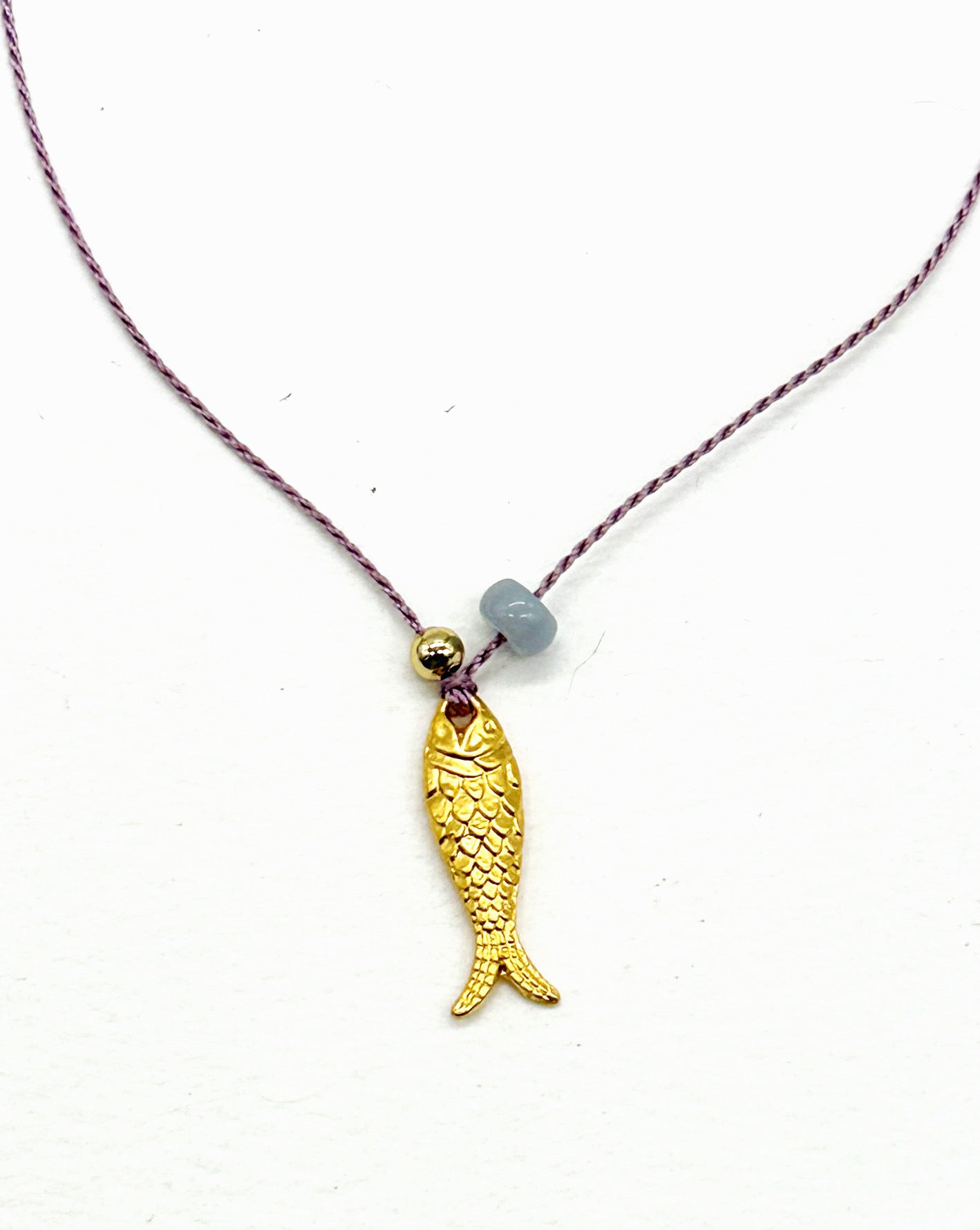 Fish on Lavender Silk