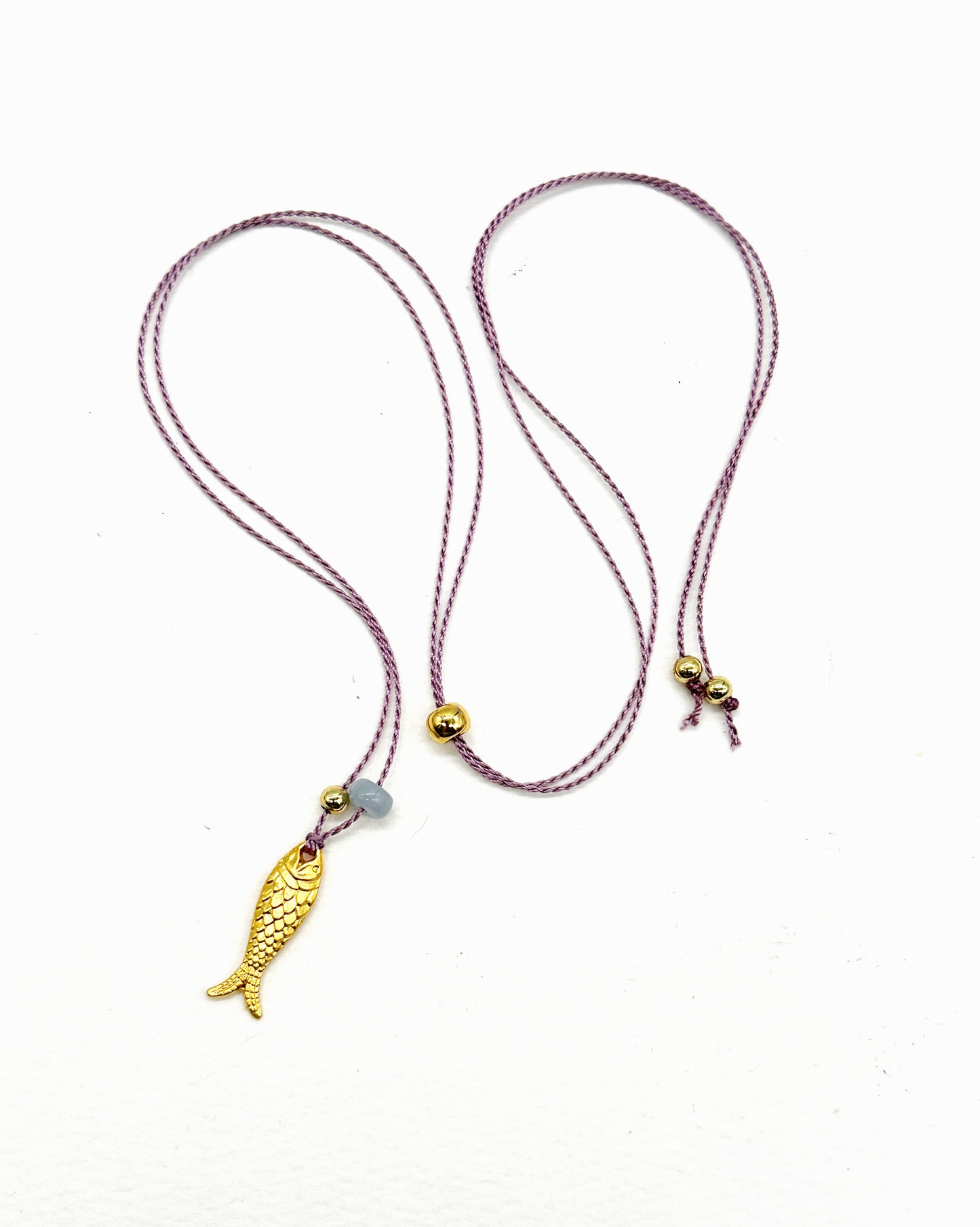 Fish on Lavender Silk