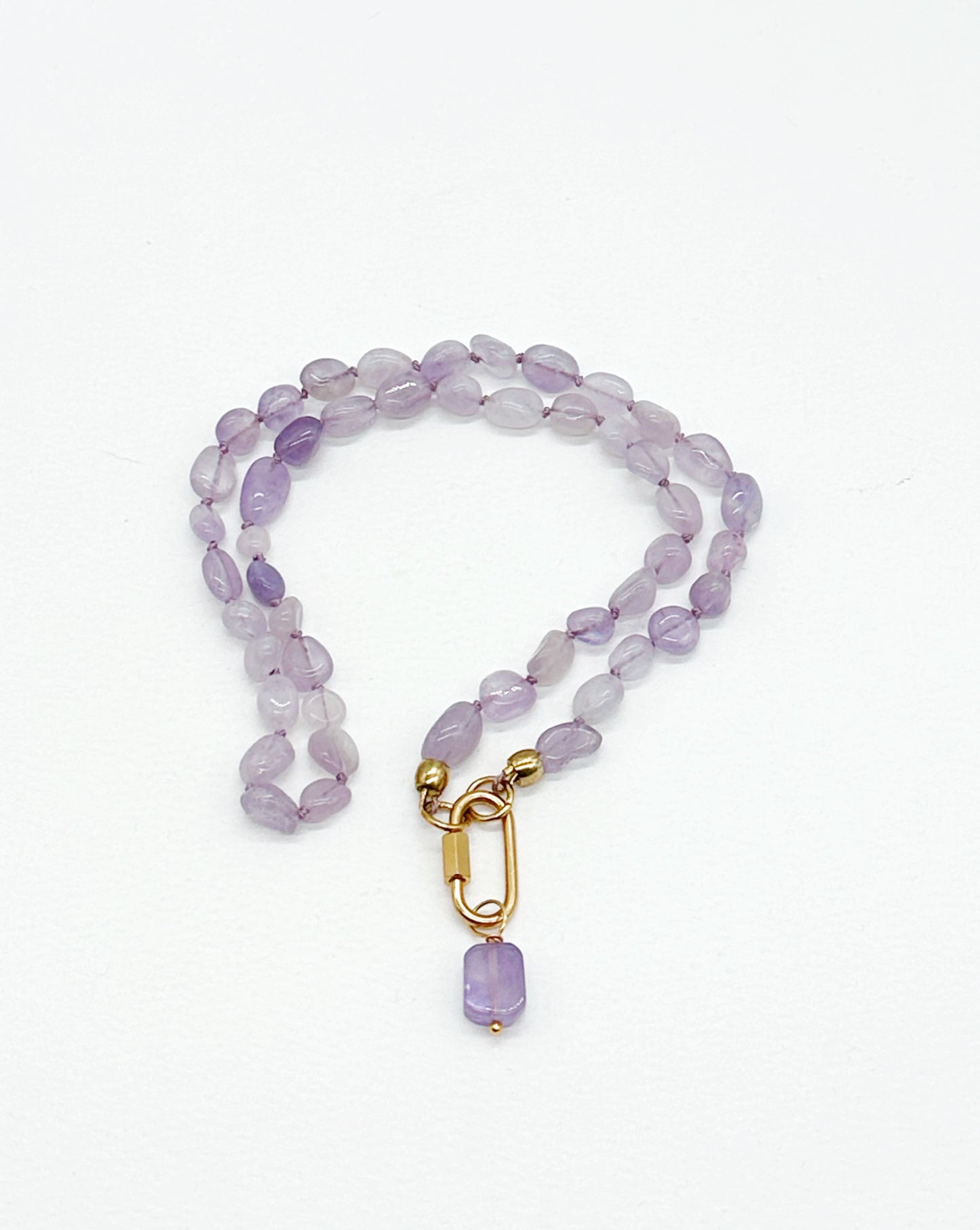 Lilac Rose De France Amethyst Gemstone Necklace