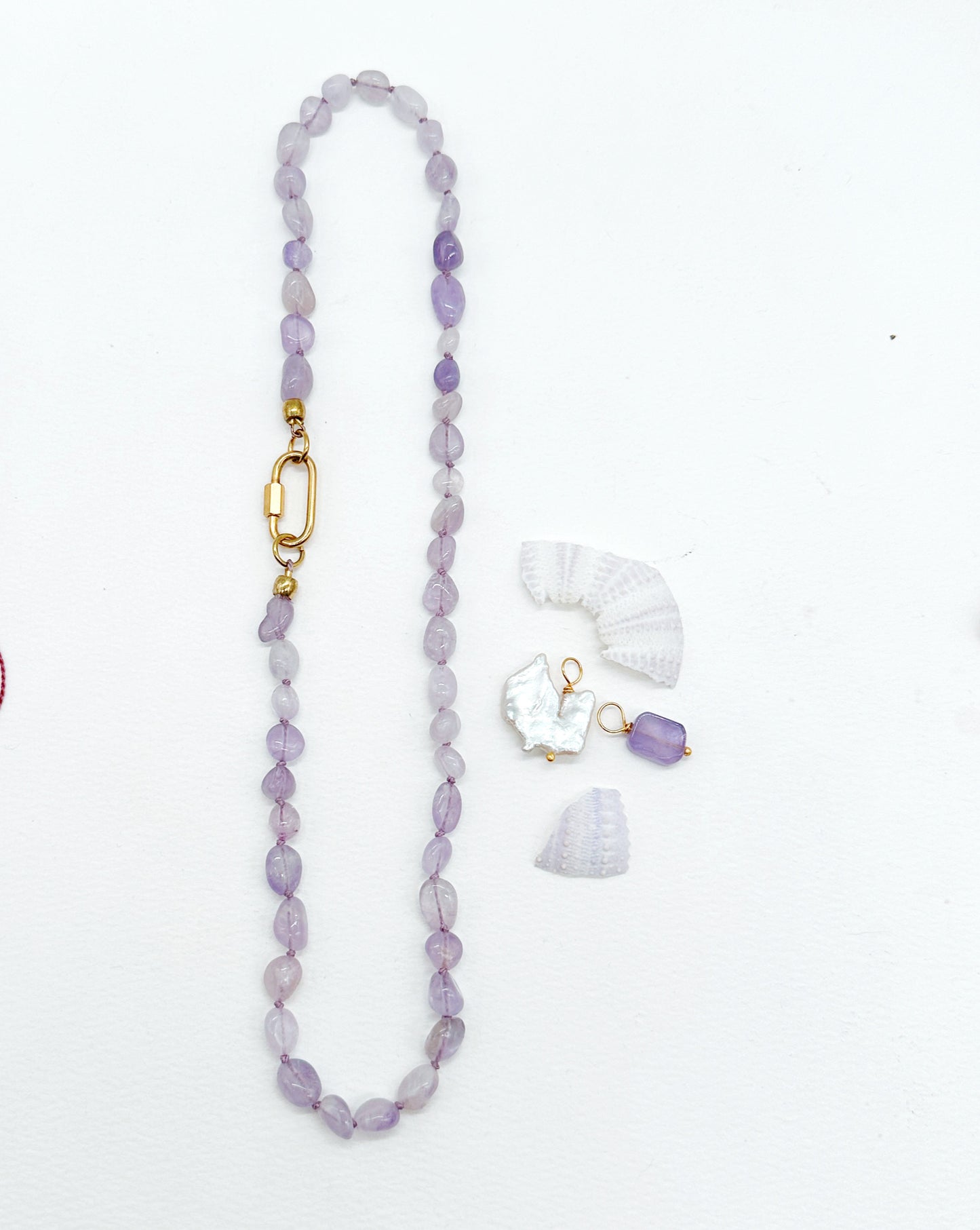 Lilac Rose De France Amethyst Gemstone Necklace
