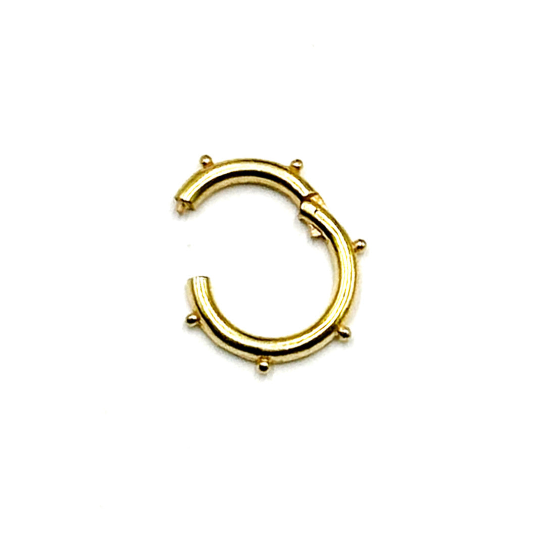 Dotty Circle - Charm Holder & Clasp Gold Vermeil