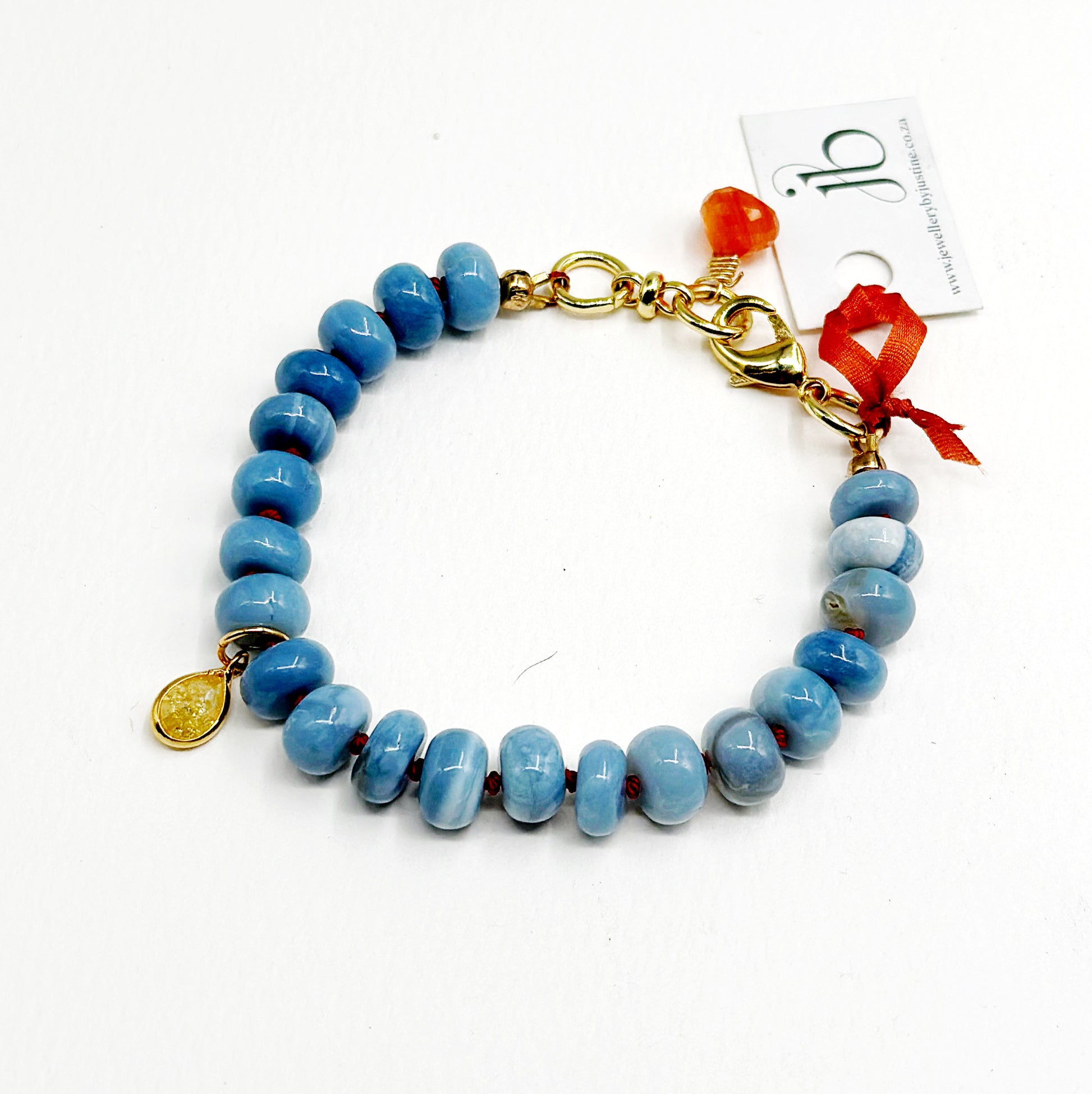 Blue Opal beaded bracelet