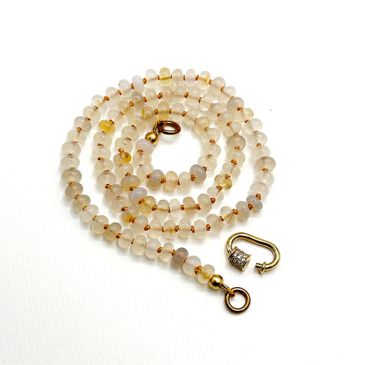 Golden Agate Gemstone Necklace