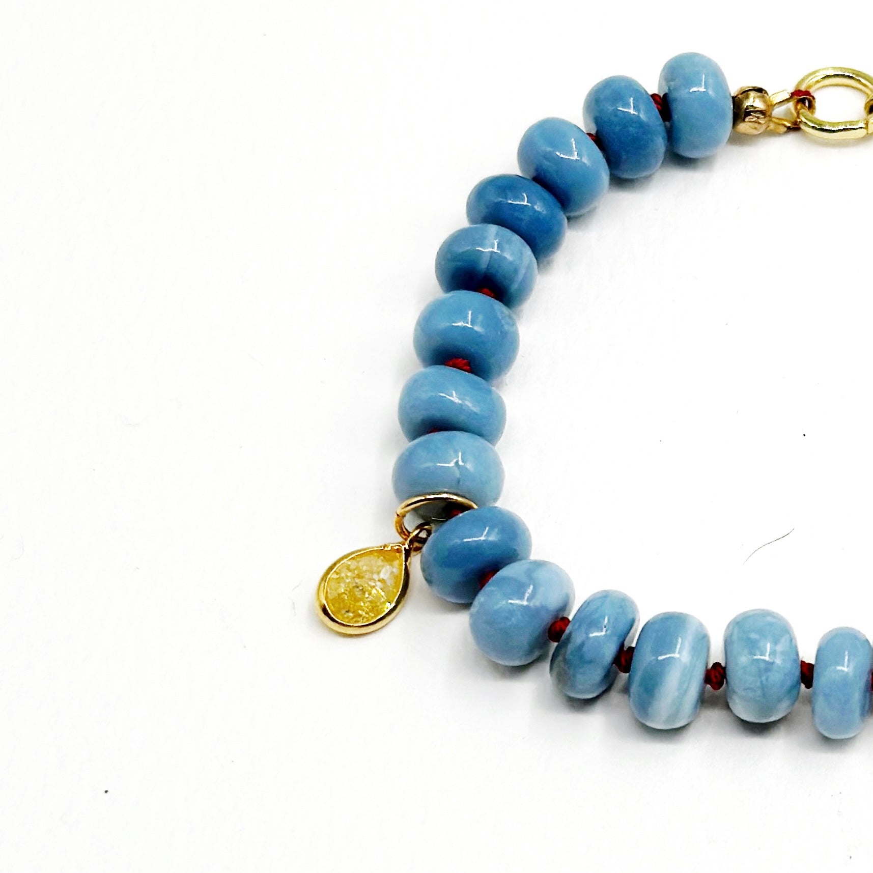 Blue Opal beaded bracelet