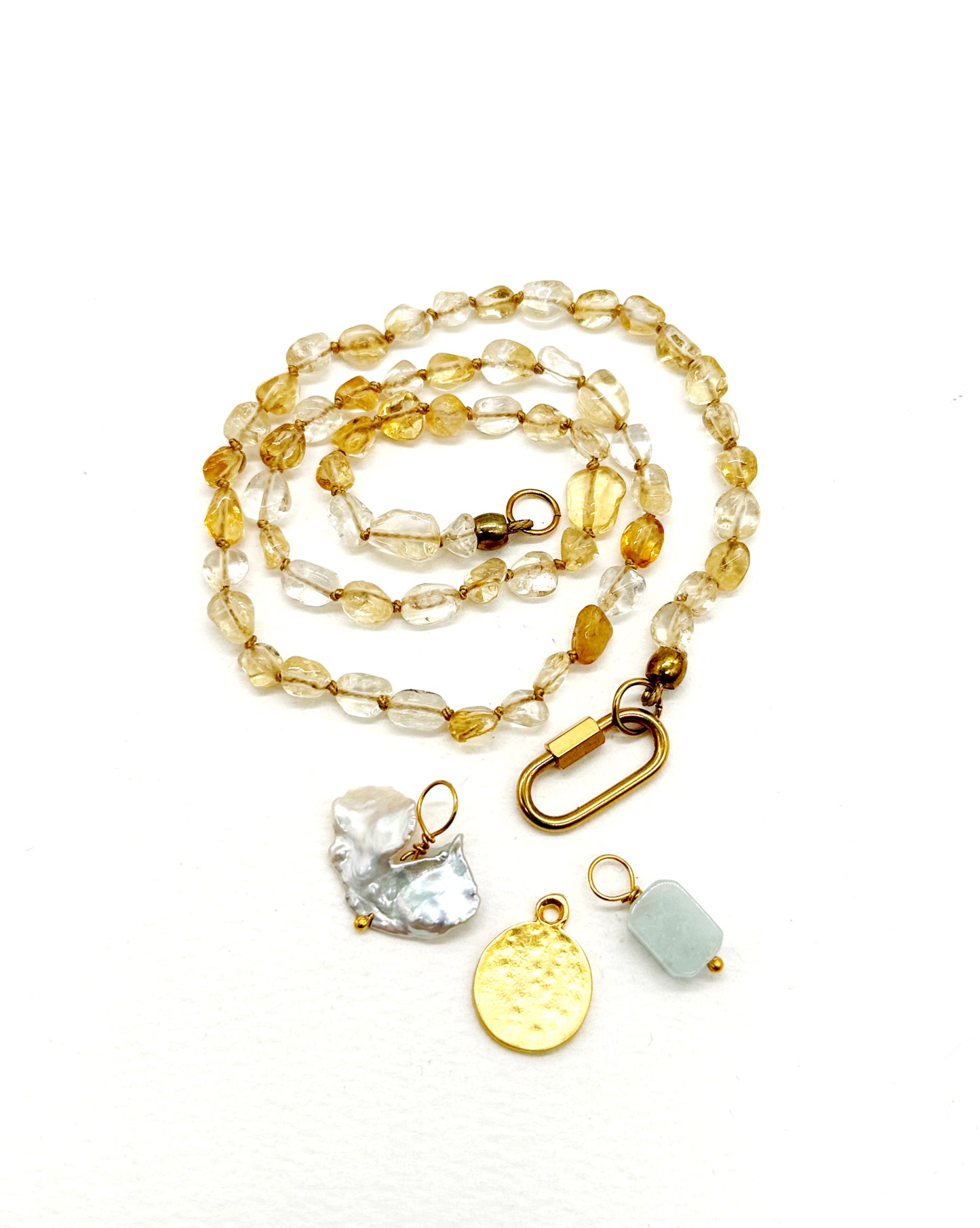 November Birthstone - Citrine Gemstone Necklace