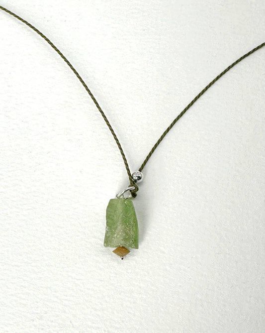 Ancient Roman Amulet Necklace - Lime