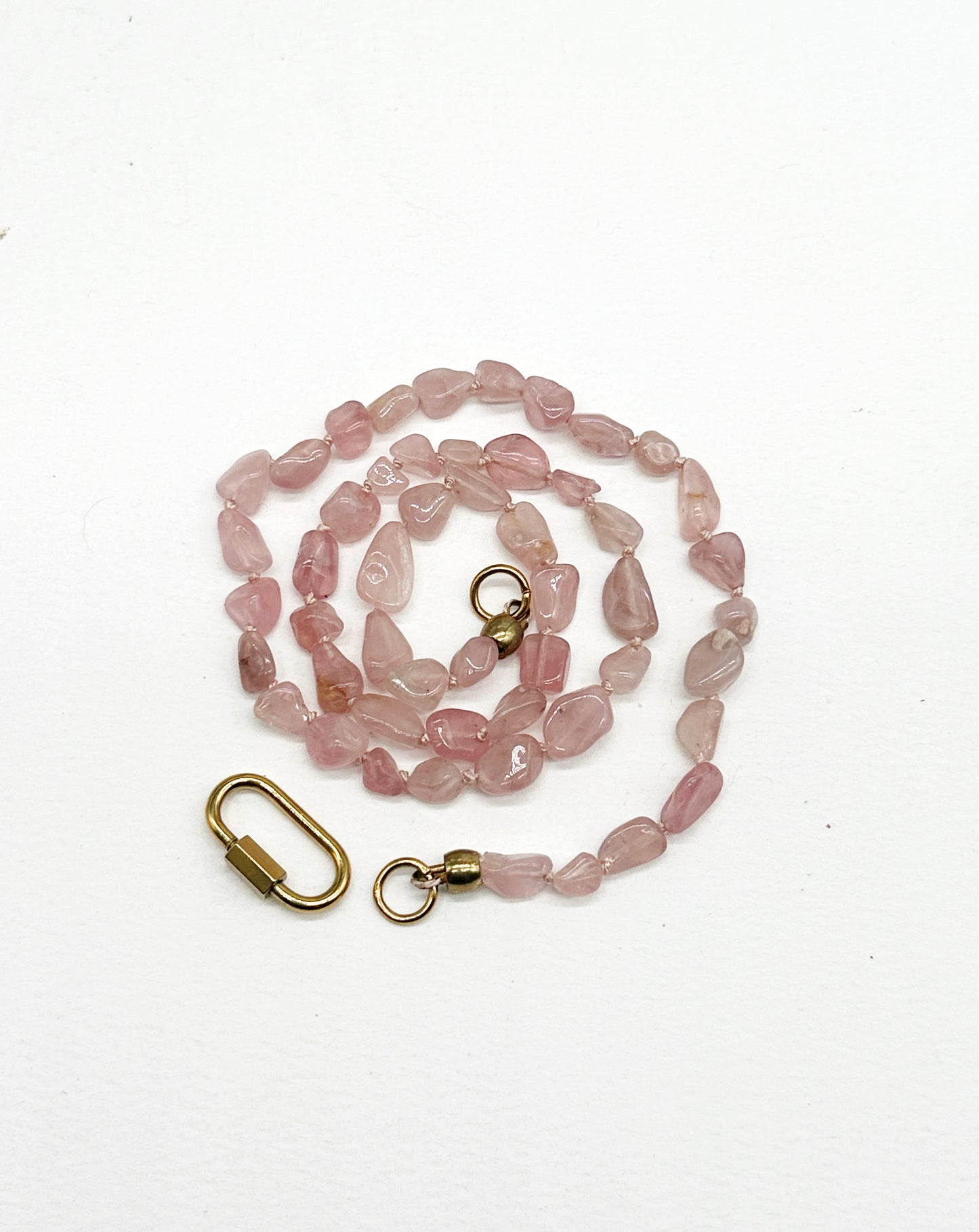 Organic Rose Quartz Necklace