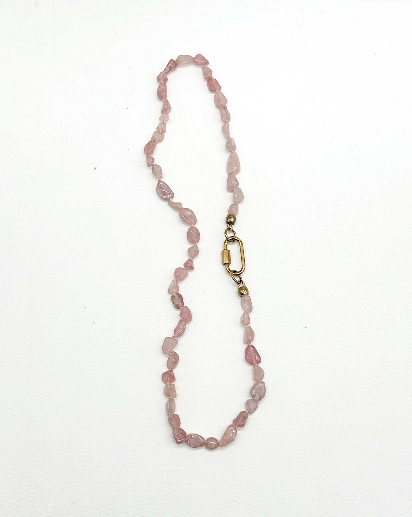 Organic Rose Quartz Necklace