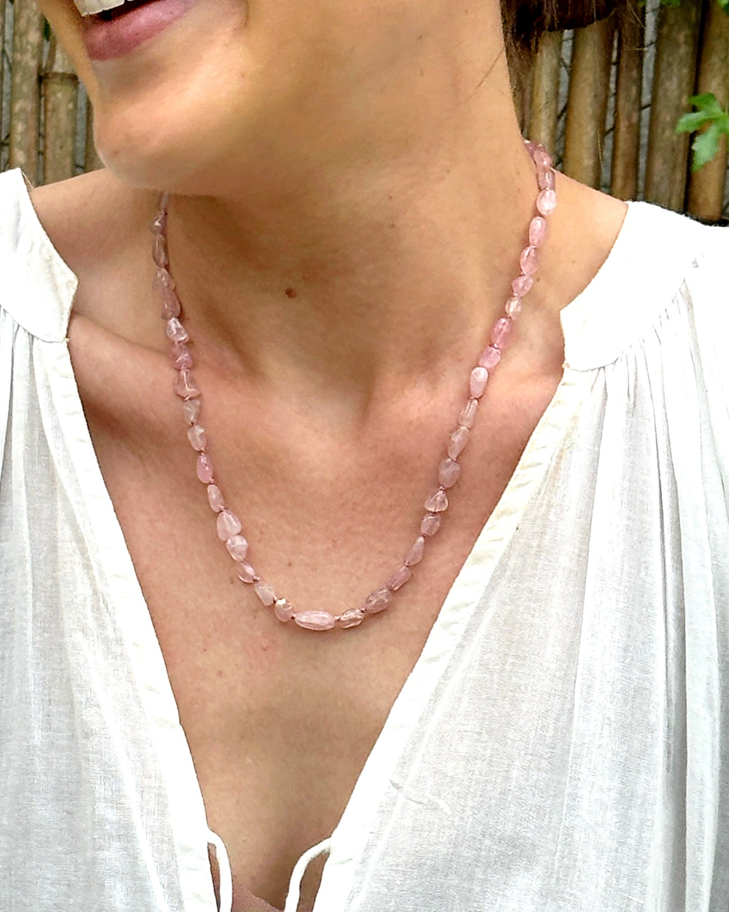 Rose Quartz Gemstone Necklace