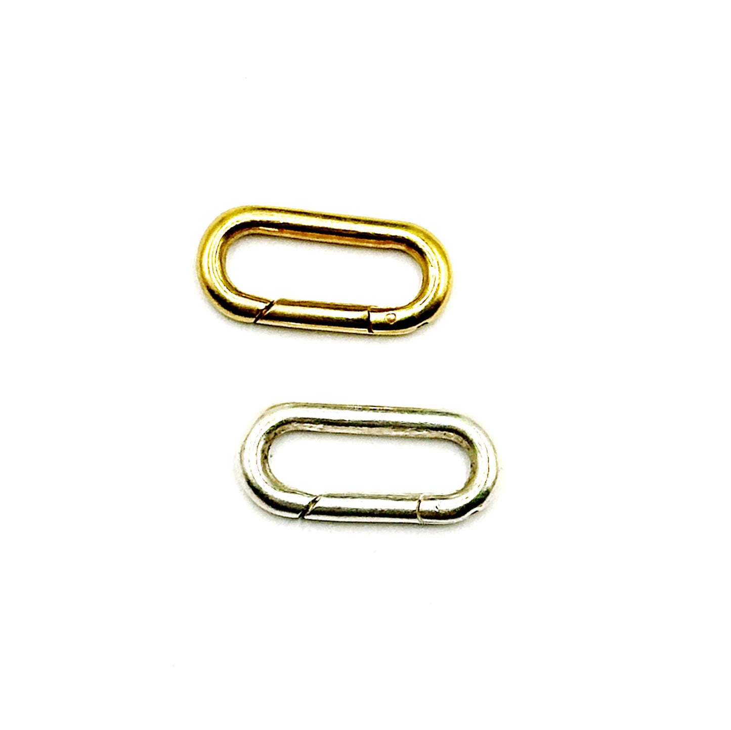 Rectangle Click Lock, Sterling silver & vermeil