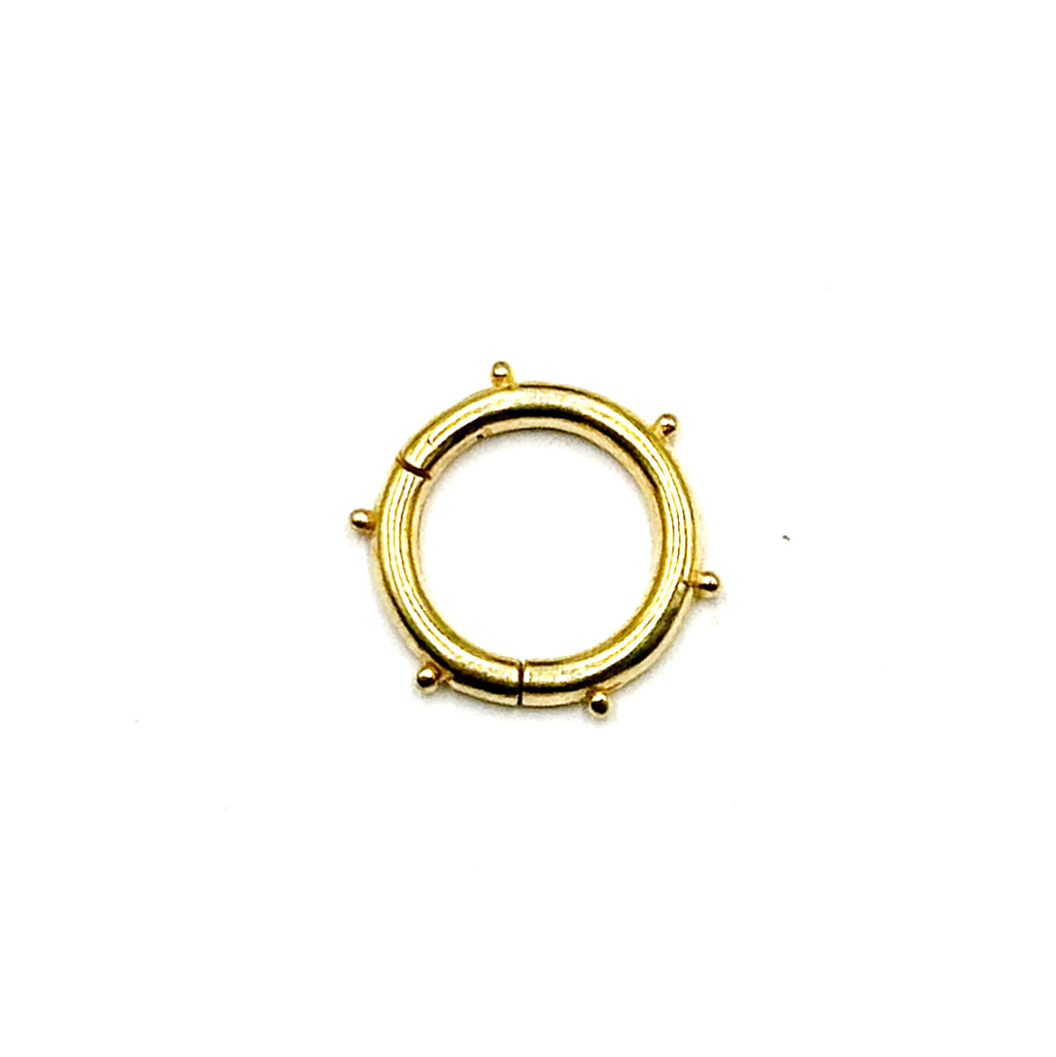 Dotty Circle - Charm Holder & Clasp Gold Vermeil