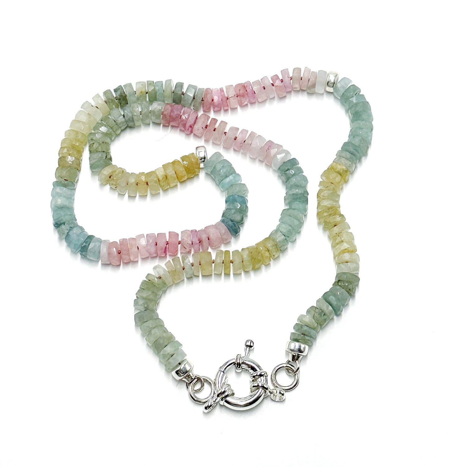 Aquamarine Pastel Rainbow Necklace